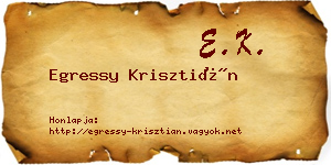 Egressy Krisztián névjegykártya