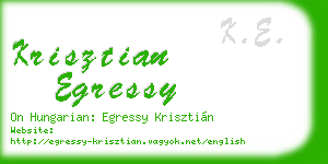 krisztian egressy business card