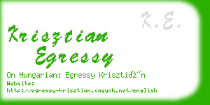 krisztian egressy business card